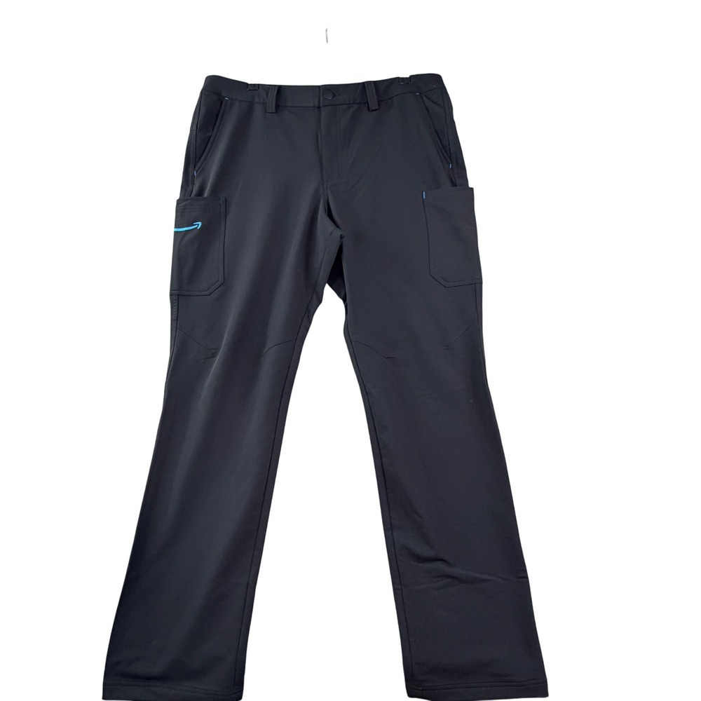 Men's Black Cargo Work Pants XL Performance Stretch Tactical Pocket Amazon Brand - Picture 2 of 11